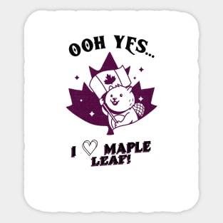 Love the maple leaf Sticker